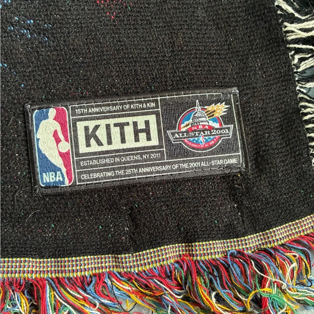 Kith Black Multi NBA Legends Tapestry NWT Rare